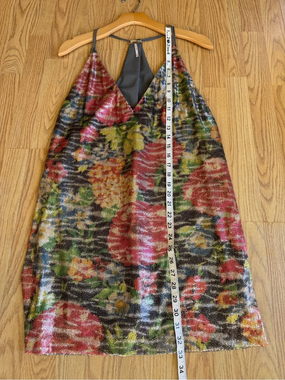 Free People Floral print Sequin Mini Dress / Tunic